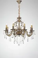 Люстра подвесная BARLETTA 1730.8 antique Lucia Tucci без плафона на 8 ламп, основание бронзовое в стиле классический Люстра подвесная BARLETTA 1730.8 antique Lucia Tucci без плафона на 8 ламп, основание бронзовое в стиле классический